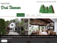 Tablet Screenshot of hotel-cafe-drei-tannen.de